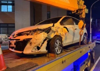 國道1號彰化段晚間3車連環撞　女駕駛追撞釀推撞、幸無人傷