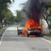 大里火燒車駕駛燒死車內! 警方調查中