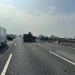疑機件故障釀禍! 國道軍用大卡車翻覆