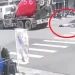 烏日腳踏車與預拌混凝土車擦撞騎士倒地! 幸未再遭碰撞輾壓