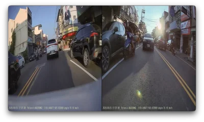 驚險瞬間!彰化騎士載2桶瓦斯自撞路邊車 人摔車道後方轎車險輾上