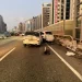 台74太原匝道前驚險連撞！轎車切換車道連碰2車　副駕女乘客受傷