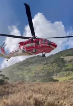 攀南湖東南峰遭落石擊中頭部！　空勤直升機救援