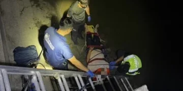 深夜抓螃蟹出意外！嘉義男失足摔落大排　警消架梯救援送醫