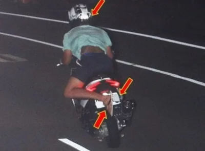 腳遮車牌意圖逃避超速取締! 苗栗機車騎士異想天開仍難逃法網