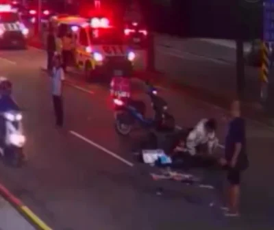 豐原父女車禍! 父倒地不起女兒直呼喊「爸爸」直擊民眾心疼