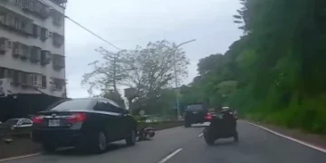 撞擊畫面曝光！樹林區機車自摔再遭撞擊　騎士受傷意識不清送醫