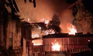 台中外埔凌晨惡火！鐵皮住宅延燒竹林　1男1女命喪火場