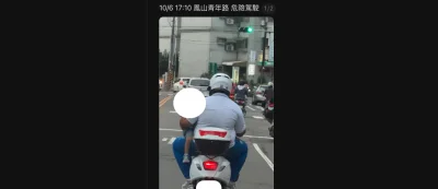左手抱幼童、右手騎機車!高雄鳳山驚險一幕 網友直呼危險