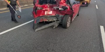 國道3號和美段3車連環追撞！小貨車疑未注意前方釀禍　4人受傷送醫