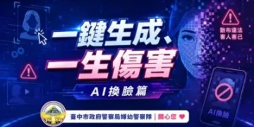 AI換臉惡作劇恐觸法！台中警國際女孩日示警：合成私密影像別亂傳