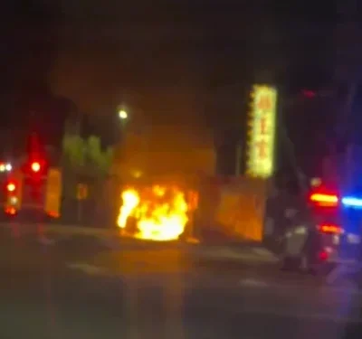 燒成焦屍！　台中火燒車男子陳屍車內
