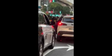 台中酒駕擦撞落跑！警在台灣大道攔獲駕駛　民眾直擊攔查現場