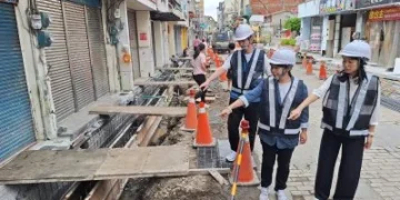 永樂街改善工程問題頻傳 温芝樺黃稜菇要求建立通報平台 彰市公所強調要求施工單位改善 並提供民眾申訴對話窗口