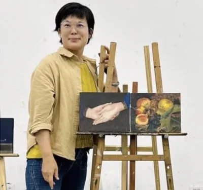 退休警職追逐藝術夢！林映璇《看見・迴響》畫展　義賣半數所得助啟聰學校